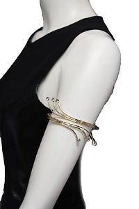 【送料無料】ブレスレット　アクセサリ―　メタルカフハイアームブレスレットファッションレトロシルバーwomen gold metal cuff high arm bracelet fashion jewelry wrap around retro silver
