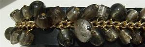 【送料無料】ブレスレット　アクセサリ―　hand made 8inch smoky lampwork bracelet on goldplated bracelethand made 8 inch smoky lampwork bracelet on gold plated brac 14,615円