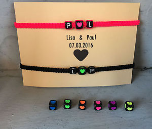 【送料無料】ブレスレット　アクセサリ―　ブレスレットパートナーブレスレット2x diy bracelet partner bracelet with wunschinitalien and heart * various colours *