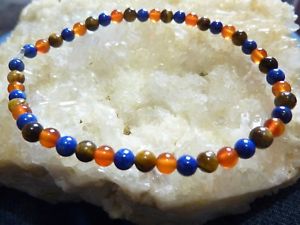 【送料無料】ブレスレット　アクセサリ―　ブレスレットラピスラズリカネタイガーアイラウンドビーズbracelet lapis lazuli, carnelian, tiger eye round beads 4 mm 13,125円