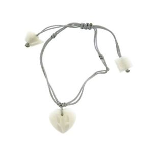 【送料無料】ブレスレット　アクセサリ―　ストラップkanikanstrap sweetheart white jade artisan jewel
