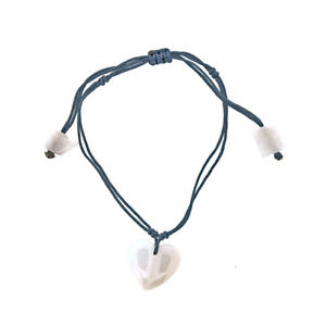 【送料無料】ブレスレット　アクセサリ―　ストラップkanikanstrap sweetheart white jade artisan jewel