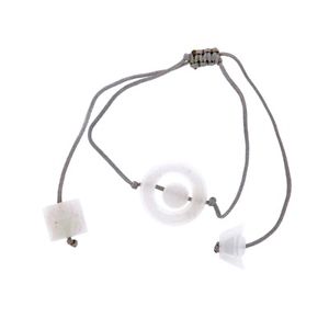 【送料無料】ブレスレット　アクセサリ―　ブレスレットホワイトkanikansaturn bracelet white jade artisan jewel