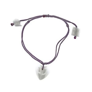 【送料無料】ブレスレット　アクセサリ―　ストラップkanikanstrap sweetheart white jade artisan jewel