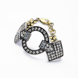 【送料無料】ブレスレット　アクセサリ―　ブレスレットアールデコリングスクエアレトロモダンオリジナルbracelet art deco ring square retro modern original evening marriage gift ct3