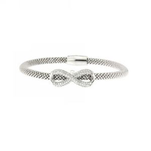 【送料無料】ブレスレット　アクセサリ―　スターリングシルバーブレスレットゴールドローズsterling silver infinity charm 925 magnetic ladys bracelet gold rose womens