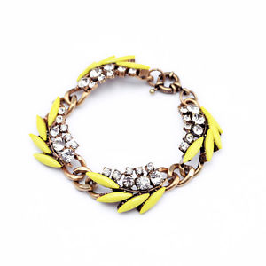 【送料無料】ブレスレット　アクセサリ―　ブレスレットラインストーンイエローシートモダンオリジナルbracelet female rhinestone yellow sheet modern original evening marriage gift