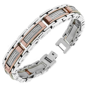 【送料無料】ブレスレット　アクセサリ―　ブロンズedelstahl bronze silberfarben gedreht kabel schnur klassische herren