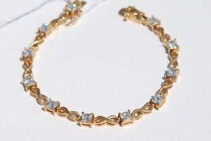 【送料無料】ブレスレット　アクセサリ―　ヌォーヴァアルジェントポンドnuova 14k oro giallo argento sterling gancetto di collegamento zircone cubico 7