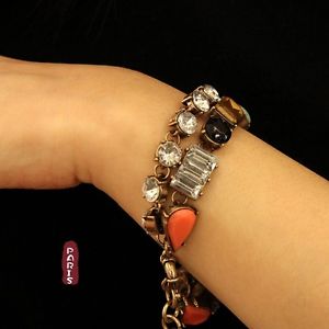 【送料無料】ブレスレット　アクセサリ―　ブレスレットオレンジレトロオレンジ