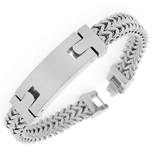 【送料無料】ブレスレット　アクセサリ―　シルバーカラーステンレススチールダブルチェーンクラシックブレスレットsilver coloured stainless steel double wheat chain classic bracelet men