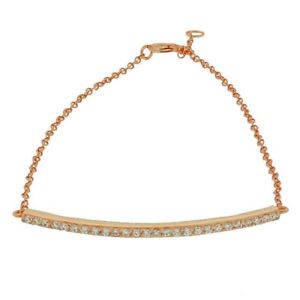 【送料無料】ブレスレット　アクセサリ―　アルジェントトンローズブランジルコンリンクチェーンen argent sterling 925 ton or rose blanc zircon cubique vote link chain