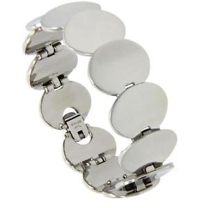 【送料無料】ブレスレット　アクセサリ―　ディスコロトンドドーナacciaio inox disco rotondo maglie bracciale da donna 14,045円