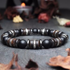 【送料無料】ブレスレット　アクセサリ―　モデルメンズブレスレットビーズココナッツココヘマタイト model mens bracelet beads gemstone wood coconutcoco hematite