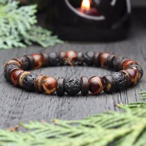 【送料無料】ブレスレット　アクセサリ―　メンズブレスレットビーズチベットモチーフココナッツココmens bracelet beads gemstone tibetan dzi agate motif wood coconutcoco