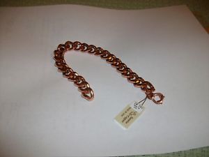 【送料無料】ブレスレット　アクセサリ―　メンズチェーンブレスレットmens solid copper sturdy curb chain bracelet 9