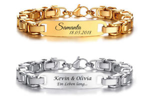【送料無料】ブレスレット　アクセサリ―　パートナーブレスレッツゴールドシルバーidステンレスキングブレスレットid stainless steel king bracelet with engraving on request partner bracelets goldsilver 13,855円