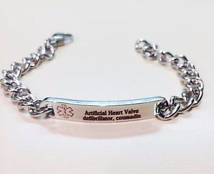 【送料無料】ブレスレット　アクセサリ―　ステンレススチールブレスレットサービスstainless steel medical id bracelet free engraving