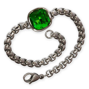 【送料無料】ブレスレット アクセサリ― ブレスレットジルコンアルジェントfemme membres bracelet inox zircon vert couleur argent 18 21 cm brst023