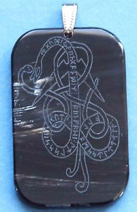 【送料無料】ブレスレット　アクセサリ―　ドラゴンrune amulet, dragon, water buffalo horn