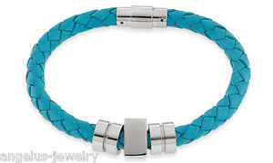 【送料無料】ブレスレット　アクセサリ―　ブレスレットスパイクターコイズステンレススチールalraune, leather bracelet spike , turquoise, 21 cm, stainless steel 13,855円