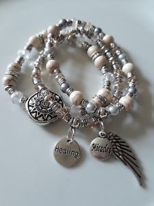 【送料無料】ブレスレット　アクセサリ―　ブレスレットネイティブストレッチブレスレットセットcharm bracelet set native hand made 3 stretch bracelet set