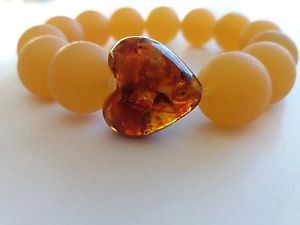 【送料無料】ブレスレット　アクセサリ―　バルトブレスレットユニバーサルサイズbaltic amber, bracelet with heart lt;3 , universal size 14,615円