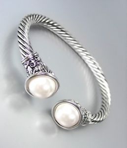 【送料無料】ブレスレット　アクセサリ―　デザイナーバリ designer balinese silver floral filigree heart cz crystals