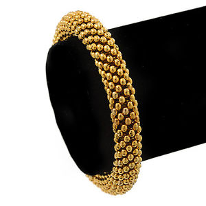 【送料無料】ブレスレット　アクセサリ―　メッシュフレックスブレスレットgold plated mesh flex bracelet up to 18cm length