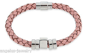 【送料無料】ブレスレット アクセサリ― ブレスレットスパイクピンクステンレススチールalraune, leather bracelet spike , pink, 19 cm, stainless steel
