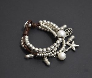 【送料無料】ブレスレット　アクセサリ―　ブレスレットハンドメイドブレスレットキーブレスレットパールbracelets leatherhandmadebraceletkey braceletpearl