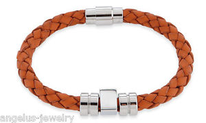 【送料無料】ブレスレット　アクセサリ―　ペルalraune, cinturino in pell punte , arancione, 19 cm, acciaio inox