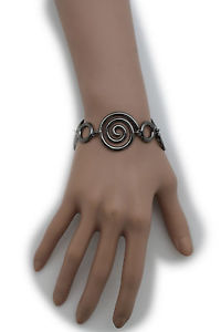 【送料無料】ブレスレット　アクセサリ―　ピューターブロンズスパイラルチェーンブレスレットファッションジュエリーwomens pewter bronze spiral charm chain bracelet fashion jewelry 14,235円