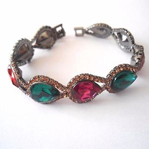 【送料無料】ブレスレット　アクセサリ―　ブレスレットエメラルドサファイアルビーアメジストメートルwomen bracelet metal burnished with emeralds sapphires rubies amethysts 259 m