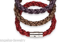 【送料無料】ブレスレット　アクセサリ―　レザーブレスレットカラーベリーalraune, leather bracelet coolberry , 19 cm, colour berry