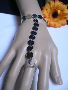【送料無料】ブレスレット　アクセサリ&mdash;　ブレスレットファッションシルバーサークルラウンドスレーブリングwomen bracelet fashion silver circles round charms hand chain slave wrist ring｜hokushin