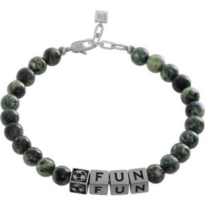 【送料無料】ブレスレット　アクセサリ―　ブレスレットスチールbracelet man morellato noble sakb 25 stone green zoisite steel