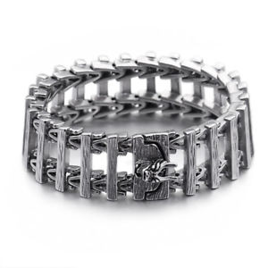 【送料無料】ブレスレット　アクセサリ―　メンズステンレススチールリンクチェーンドラゴンブレスレット111g heavy mens stainless steel large link chain dragon bracelet 23mm 866