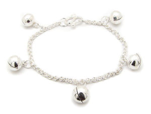 【送料無料】ブレスレット　アクセサリ―　スターリングシルバージングルベルチェーンブレスレットtoddler or childs sterling silver jingle bell chain bracelet