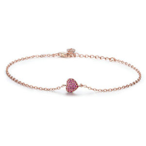 【送料無料】ブレスレット アクセサリ― ソリッドシルバーブレスレットローズゴールドチェーン925 solid silver bracelet with adjustable rose gold chain heart