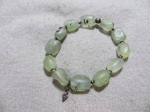 【送料無料】ブレスレット　アクセサリ―　silpada925シルバーマットブレスレットsilpada retired 925 silver beaded green prehnite stones matte stretch bracelet