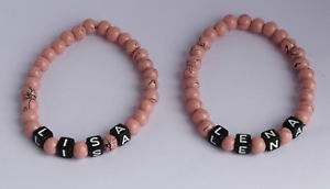 【送料無料】ブレスレット　アクセサリ―　リクエスト2xブレスレットブレスレットビーディッドブレスレット2x bracelet friendship bracelet beaded bracelet with request name personalised