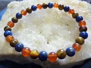 【送料無料】ブレスレット　アクセサリ―　ブレスレットラピスラズリカネタイガーアイラウンドビーズbracelet lapis lazuli, carnelian, tiger eye round beads 6 mm