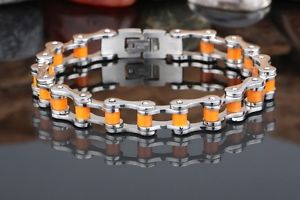 【送料無料】ブレスレット　アクセサリ―　バイクステンレススチールファッションウエストbraceletchain bicyclemotorcycle stainless steel gem fashion waist 22 cm l 10mm 13,666円