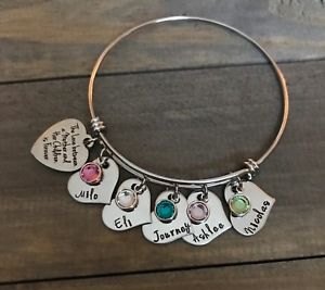 【送料無料】ブレスレット　アクセサリ―　ブレスレットパーソナライズmother bracelet personalized daughter son name birthstone heart charm mom gift