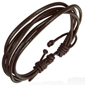 【送料無料】ブレスレット　アクセサリ―　メンズブレスレットレザーマルチブラウンコードmens bracelet leather adjustable zense zb0094 multibrown cords