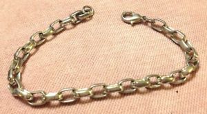 【送料無料】ブレスレット　アクセサリ―　アールデコリンクブレスレットシルバー listingvintage deco link bracelet polished silver colour 382