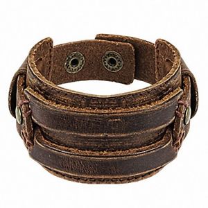【送料無料】ブレスレット　アクセサリ―　ブレスレットメンズブラウンレザーベルトbracelet mens brown leather belt