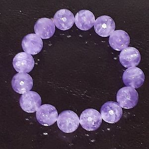 【送料無料】ブレスレット アクセサリ― ラベンダーアメジストブレスレットtop quality lavender purple amethyst bracelet 16 cm