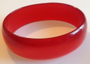 【送料無料】ブレスレット　アクセサリ―　ヴィンテージアールデコa20vintage bracelet wide rigid deco bright red pearl a20